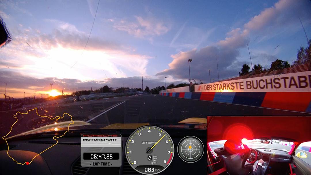 On-board video 911 GT2 RS record lap on the Nuerburgring Nordschleife