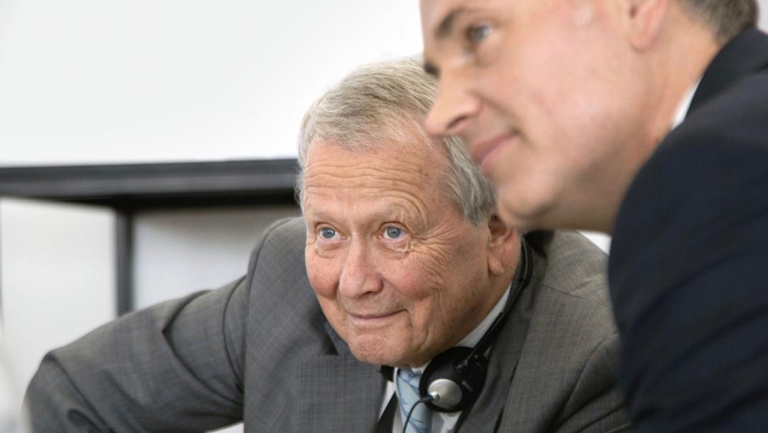 Dr. Wolfgang Porsche, Aufsichtsratsvorsitzender, Oliver Blume, Vorstandsvorsitzender, l-r, 2018, Porsche AG