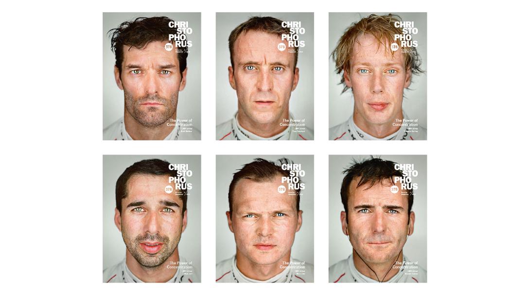 Mark Webber, Timo Bernhard, Brendon Hartley, Neel Jani, Marc Lieb, Romain Dumas, l-r, 2018, Porsche AG